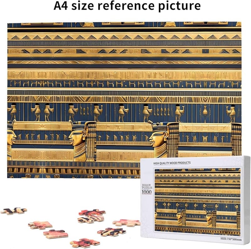 Egyptian Pharaonic Frescoes 1000 Piece Jigsaw Puzzle For Adults 29 5 X 19 7 Inches Home Decor - Image 5